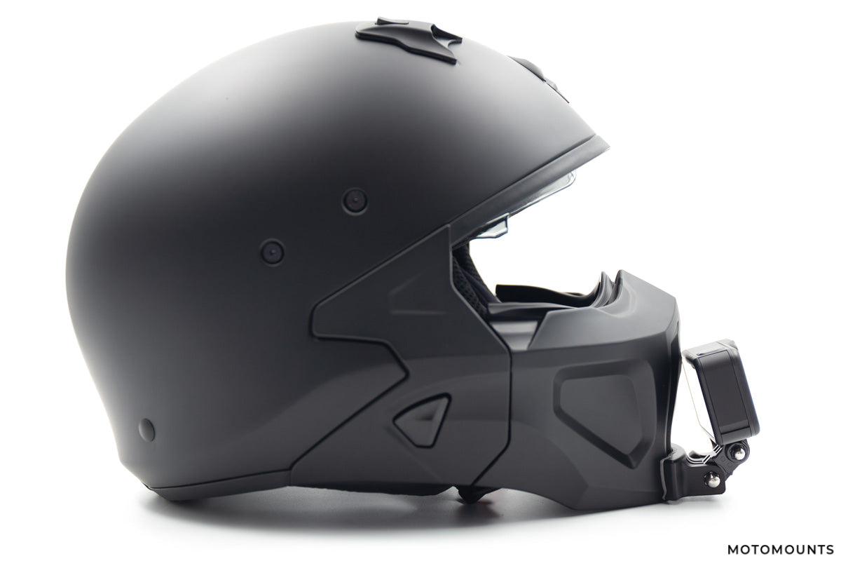 scorpion covert x solid helmet Scorpion EXO-Covert Chin Mount – Motomounts